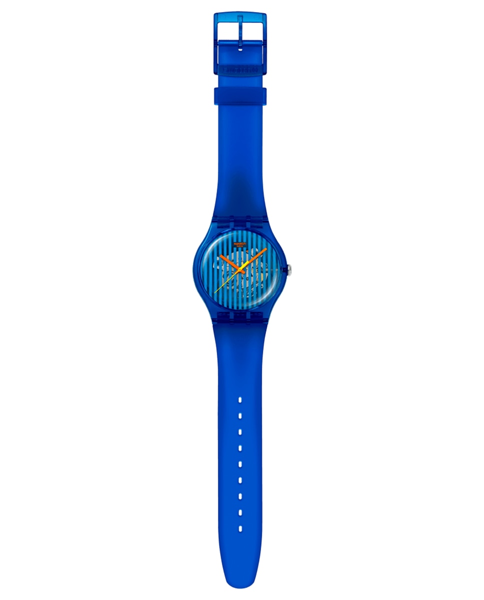 Reloj swatch brilliantly blue con correa de silicona - Azul Azul-2