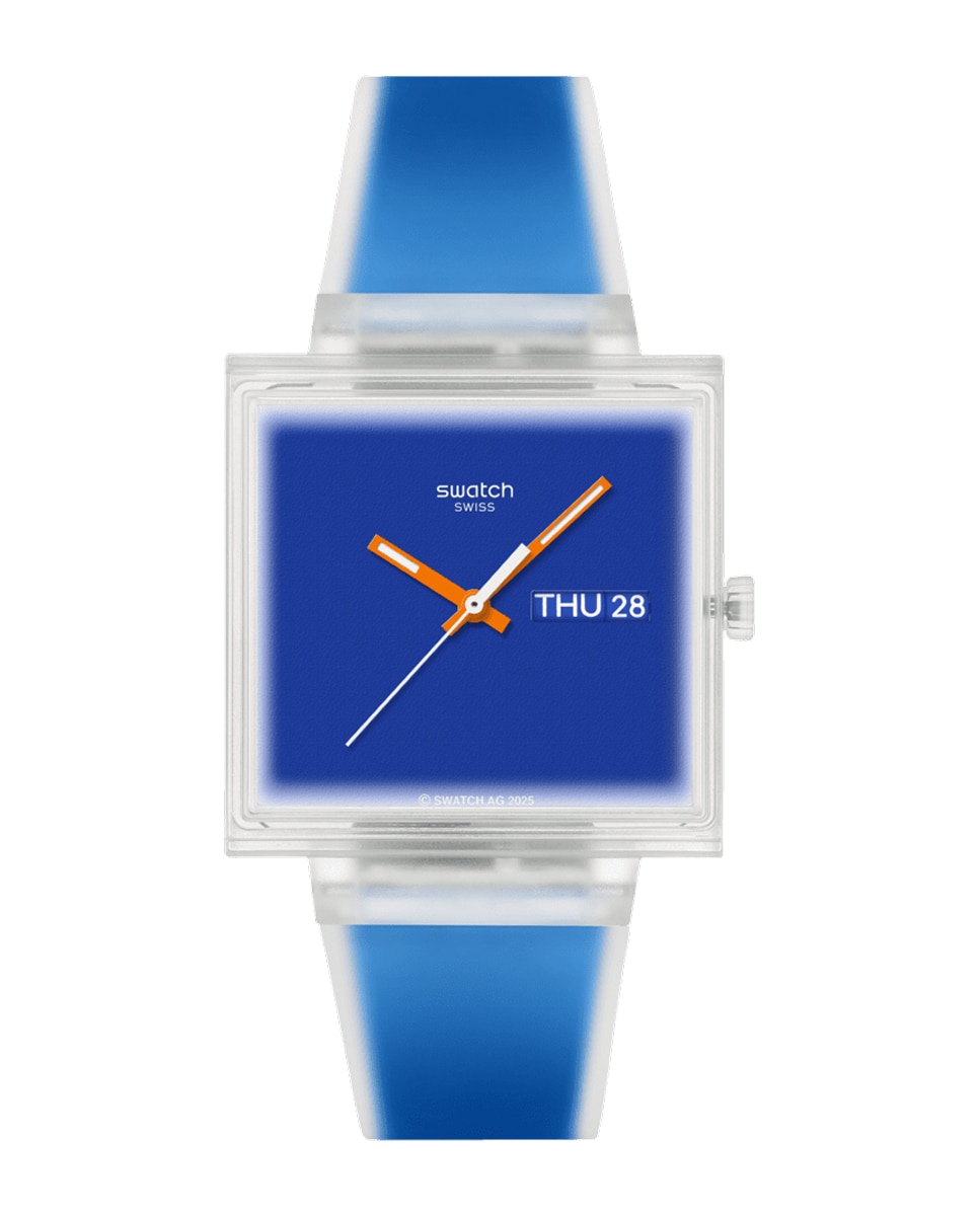 Reloj swatch what if…see thru blue? con correa de silicona. - Azul Azul-1