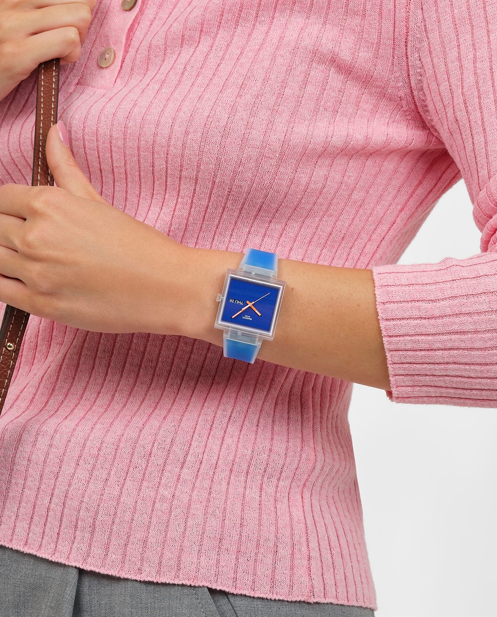 Reloj swatch what if…see thru blue? con correa de silicona. - Azul Azul-3