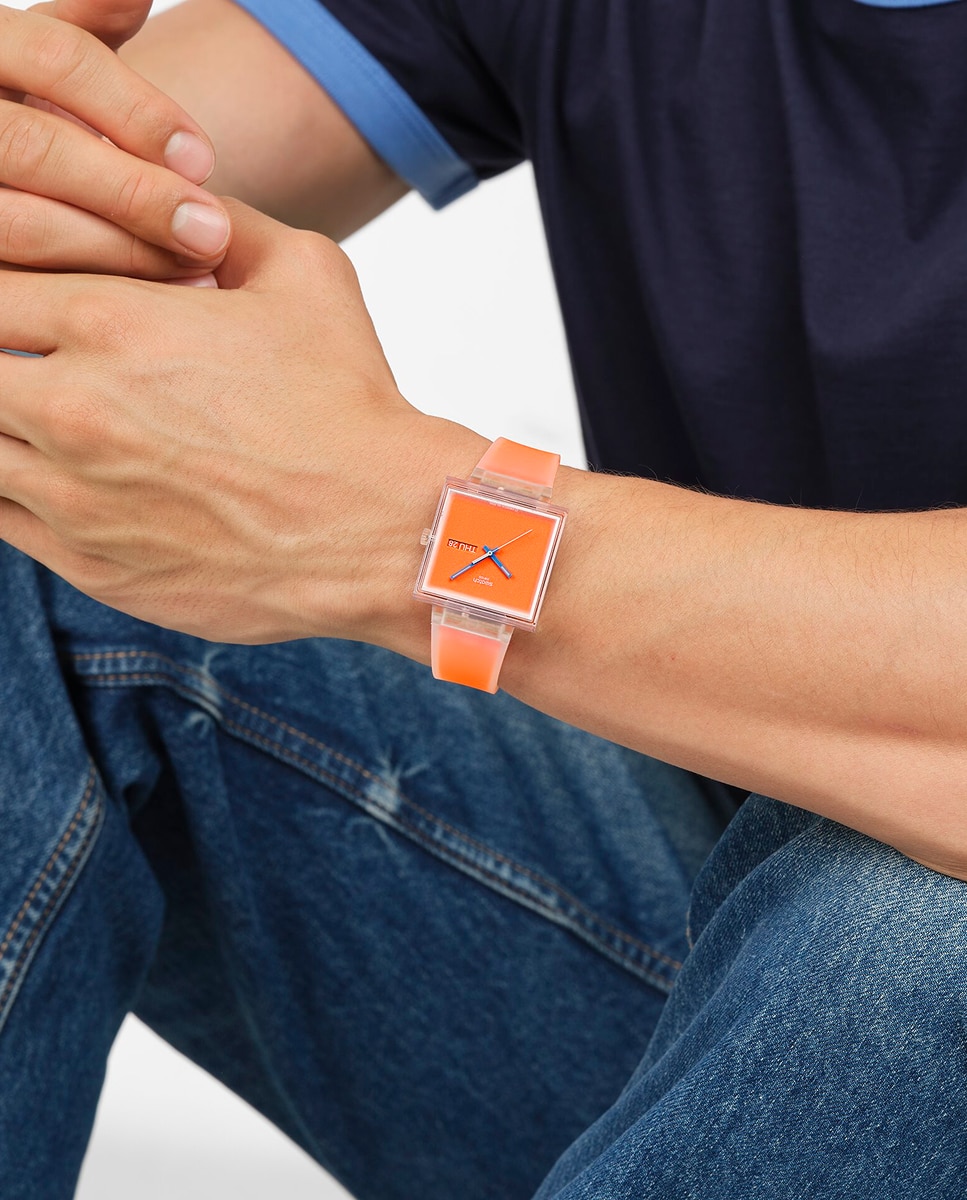 Reloj swatch what if…see thru orange? con correa de silicona. - Naranja Naranja-3