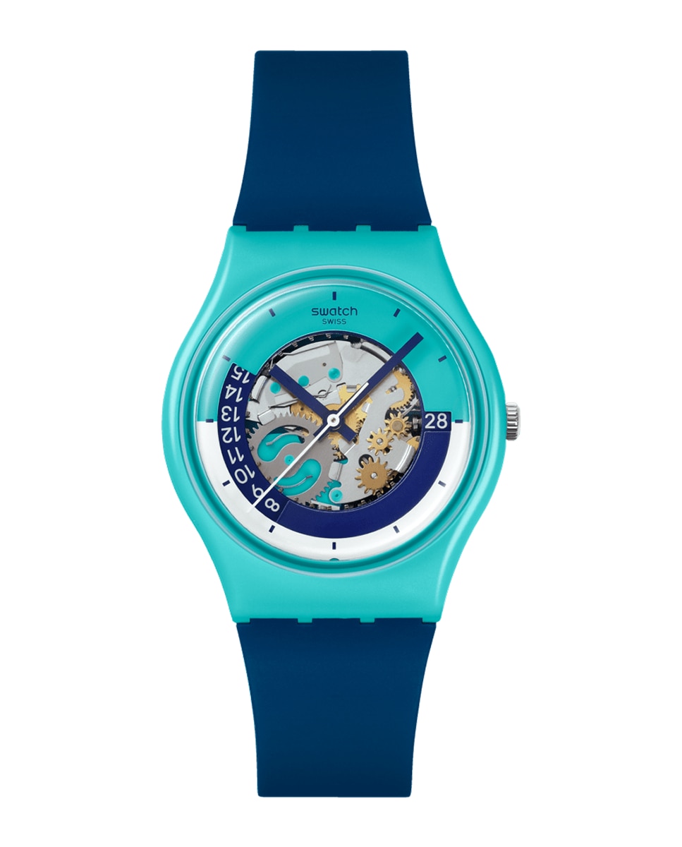 Imagen 0 de Reloj swatch timing is everything con correa de silicona Multicolor