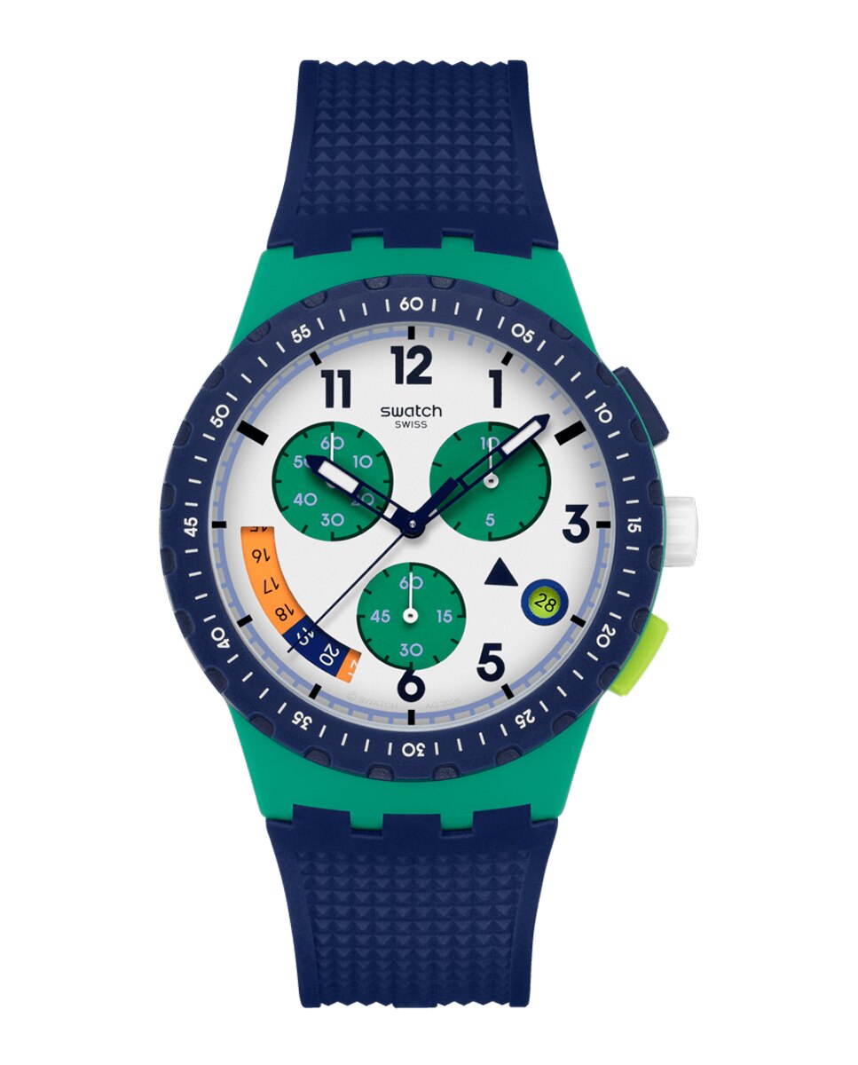 Imagen 0 de Reloj swatch time flies con correa de silicona Multicolor