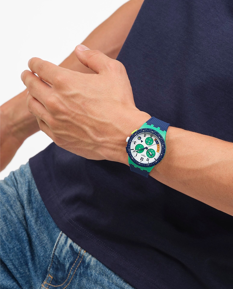Reloj swatch time flies con correa de silicona - Multicolor Multicolor-3