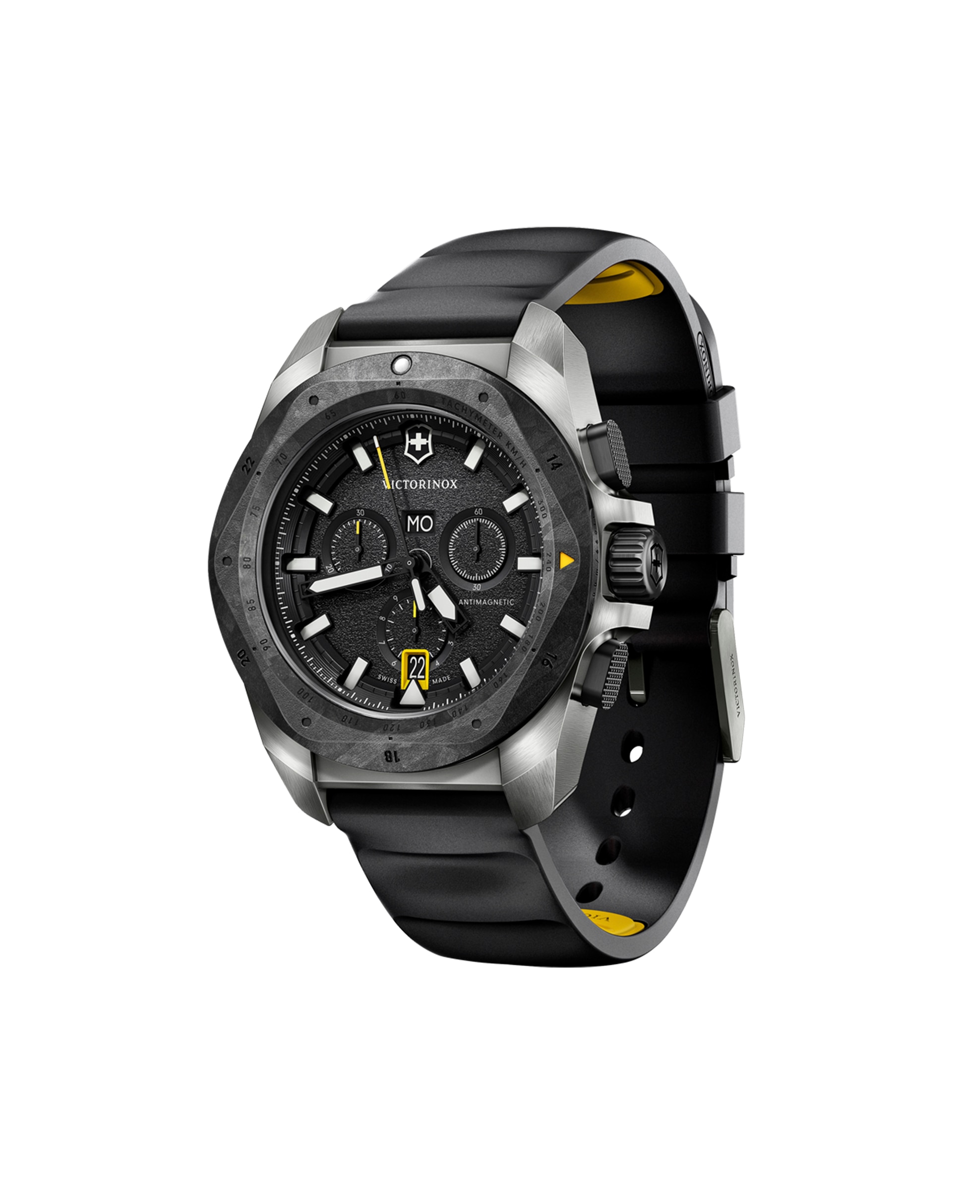 Reloj analógico de hombre inox v241988 1 de caucho y correa negra