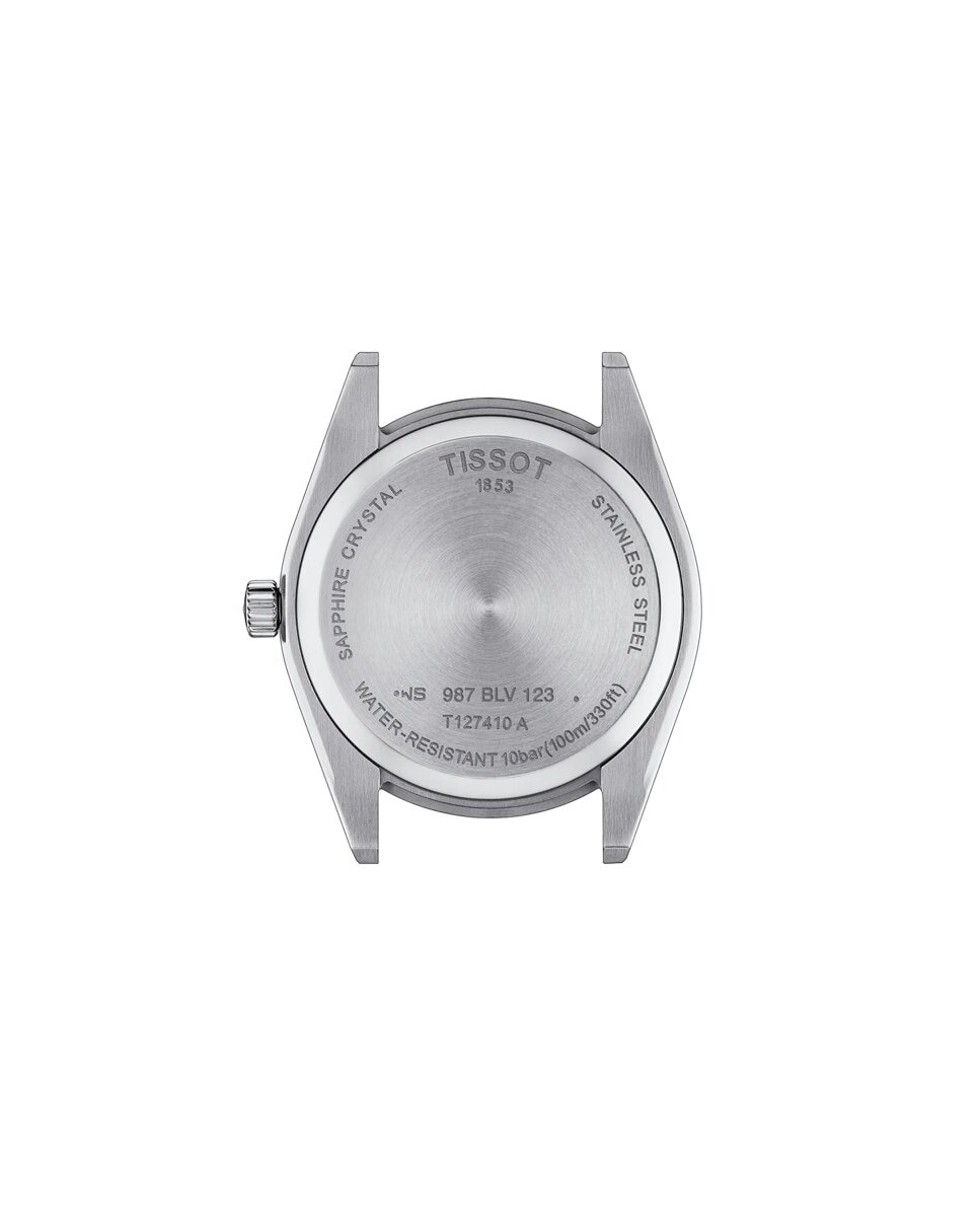 Reloj de hombre tissot gentleman cuarzo de acero y esfera azul - Plata Plata-2