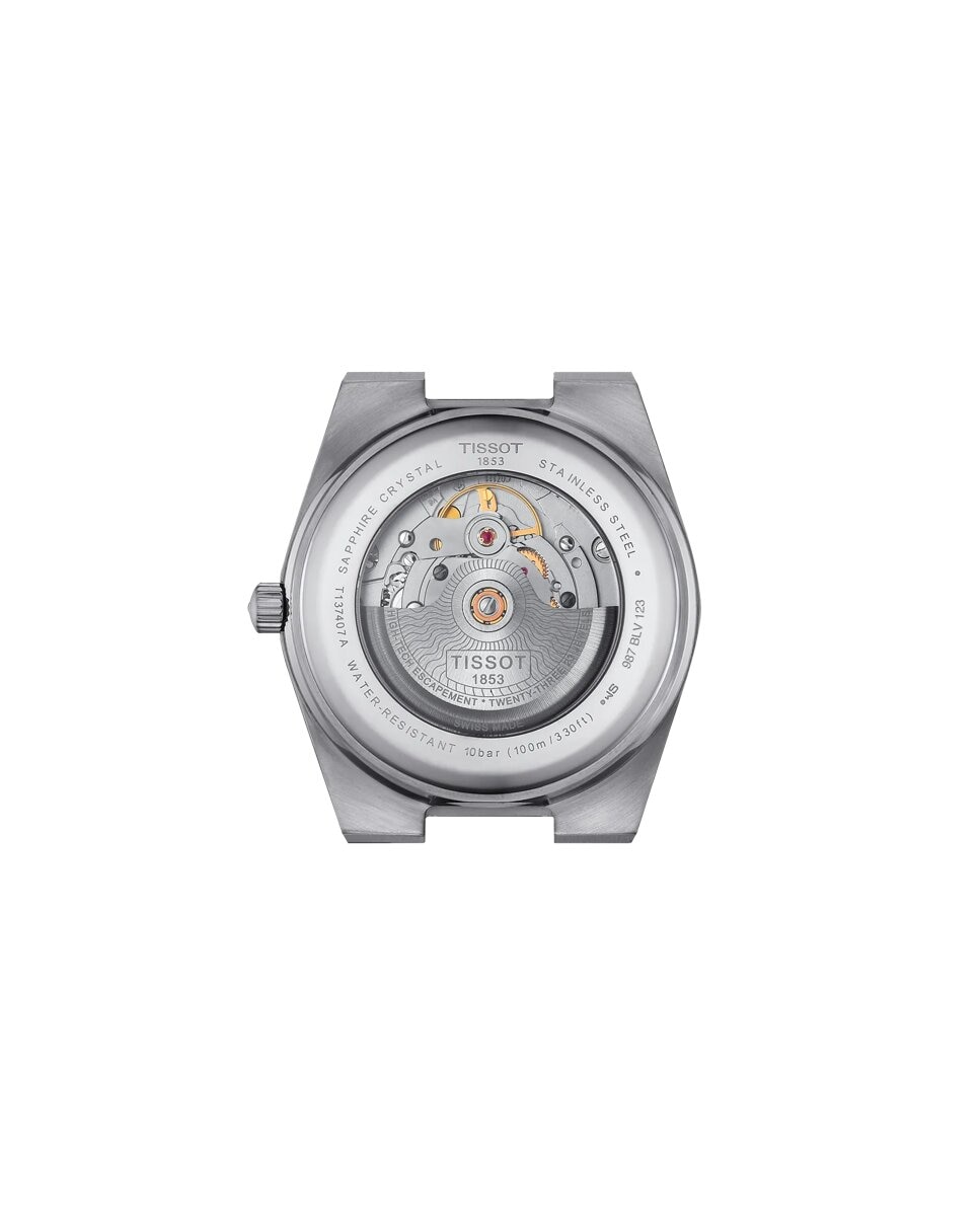 Reloj de hombre tissot prx automático de acero y esfera azul - Plata Plata-2
