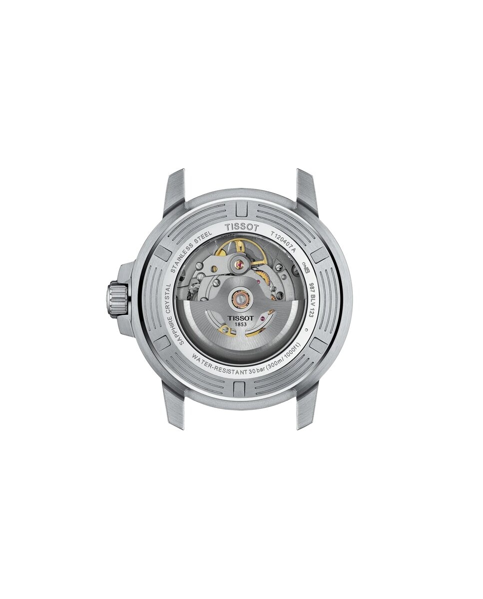 Reloj de hombre tissot seastar automático de acero y esfera azul - Plata Plata-2