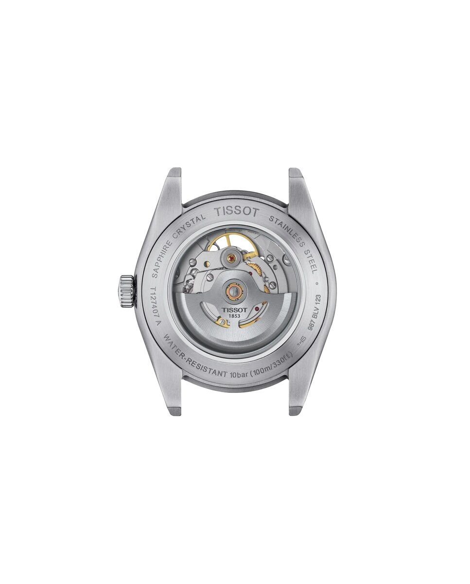Reloj de hombre tissot gentleman open heart automático de acero y esfera - Plata Plata-2