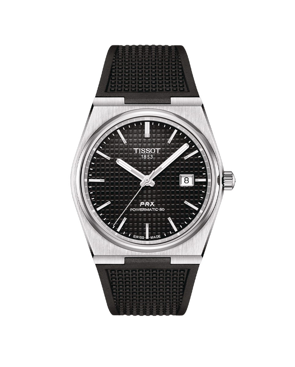 Reloj de hombre colección PRX de silicona correa color negro Negro-1