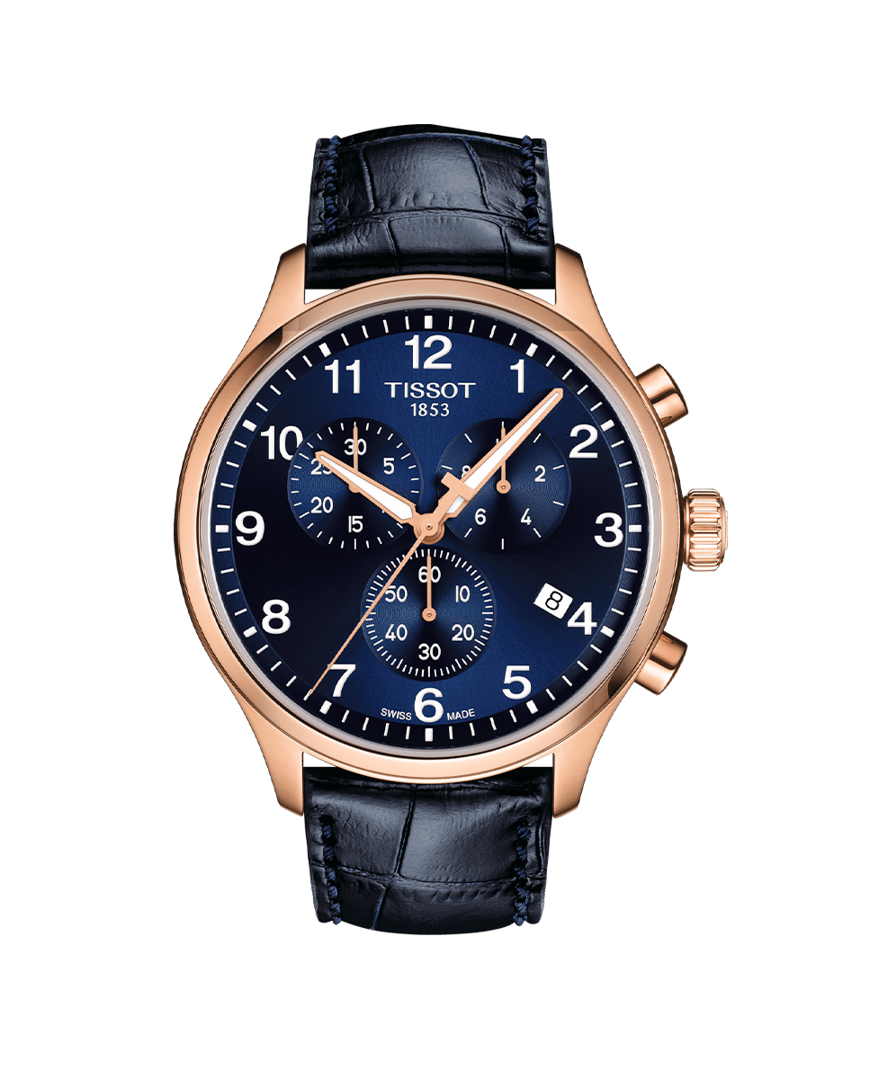 Reloj de hombre colección Chrono XL de piel Azul-1