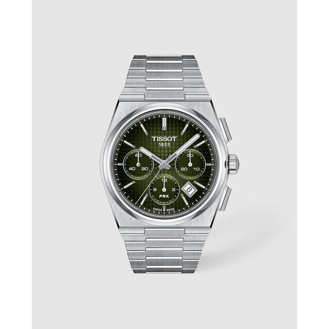 Reloj de hombre colección PRX automático cronógrafo de acero verde