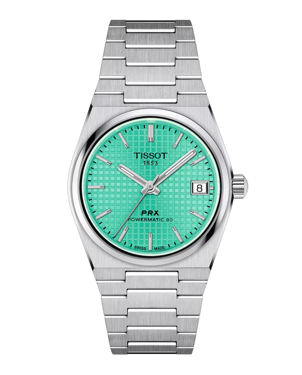 Reloj de mujer colección PRX automático de acero verde · Tissot