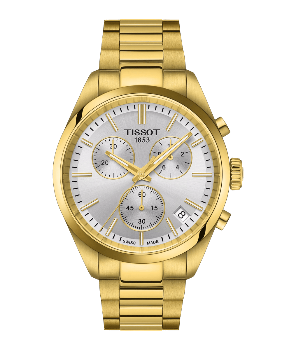 Reloj de hombre PR100 cronógrafo de acero dorado · Tissot · El