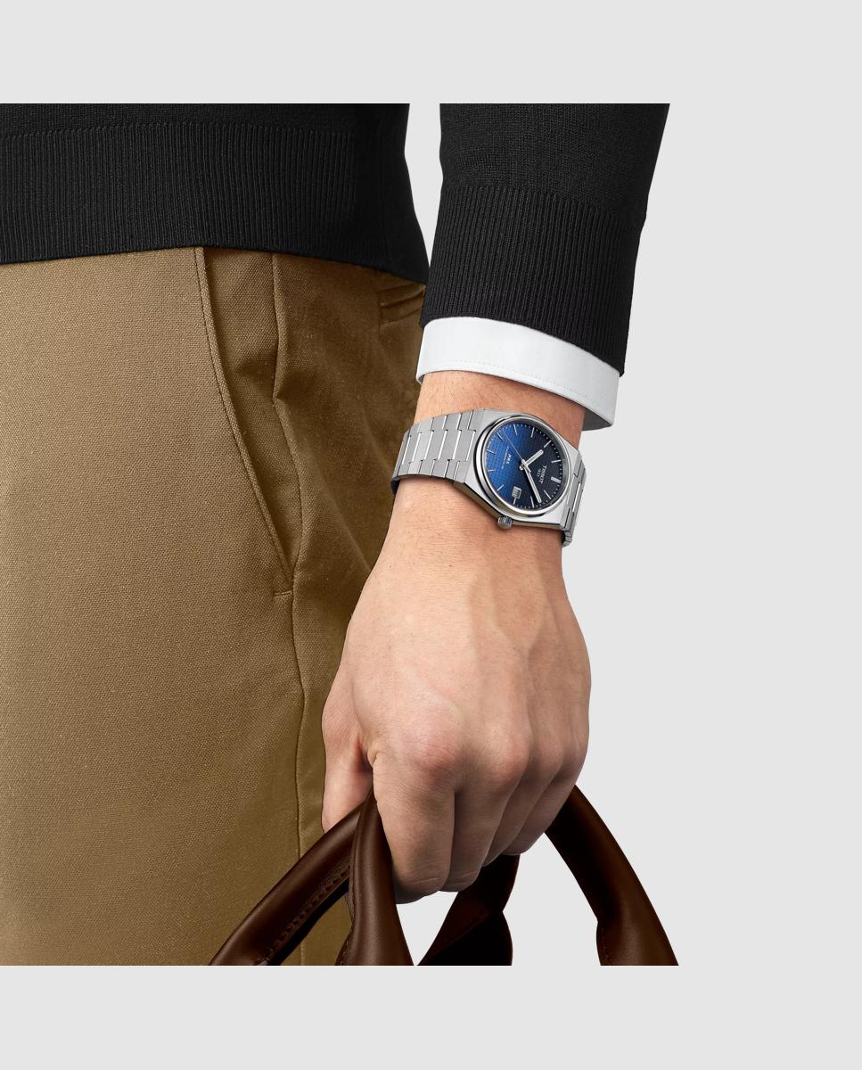 Reloj de hombre tissot prx automático de acero y esfera bicolor - Plata Plata-2