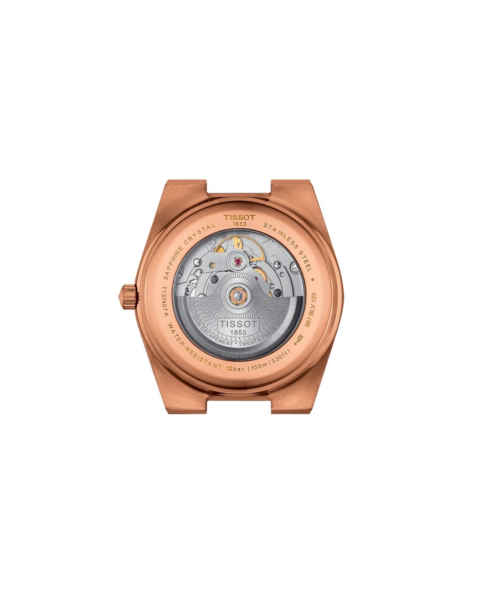 Reloj de hombre tissot prx automático de acero rosa y esfera azul - Rosa Rosa-2