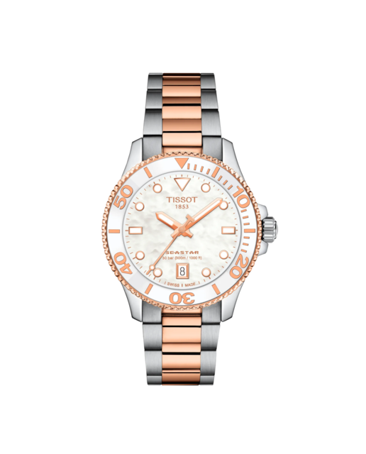 Imagen 0 de Reloj de mujer Seastar cuarzo de acero y esfera blanca