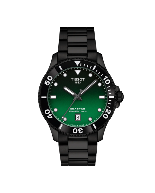Imagen 0 de Reloj de hombre Seastar cuarzo de acero y esfera verde