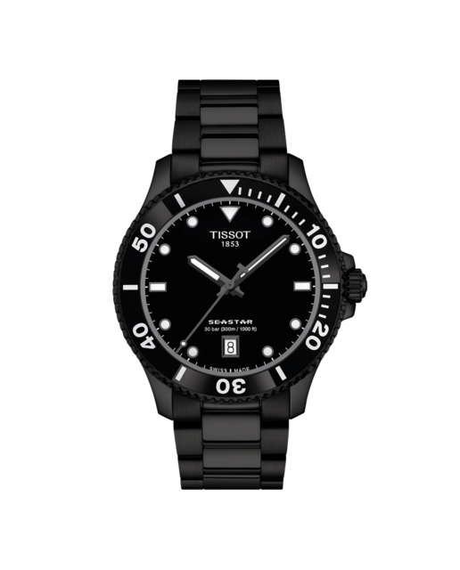 Imagen 0 de Reloj de hombre Seastar cuarzo de acero y esfera negra