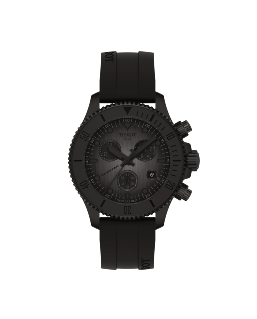 Imagen 0 de Reloj de hombre Seastar cronógrafo de caucho y esfera negra