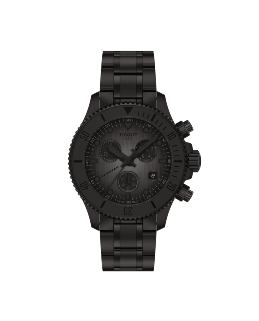 Imagen 0 de Reloj de hombre Seastar cronógrafo de acero y esfera negra