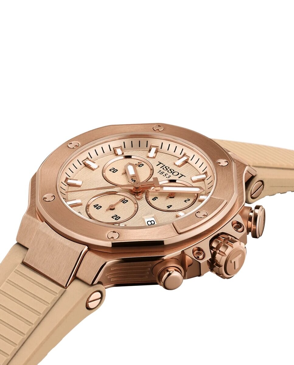 Reloj de mujer T-Race cronógrafo y esfera rosa - Main Image