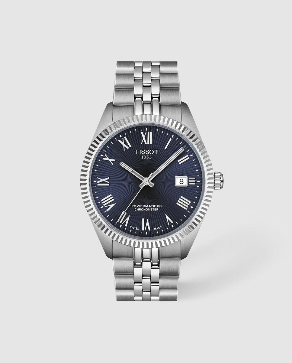 Imagen 0 de Reloj de hombre tissot ballade automático de acero y esfera azul Plata