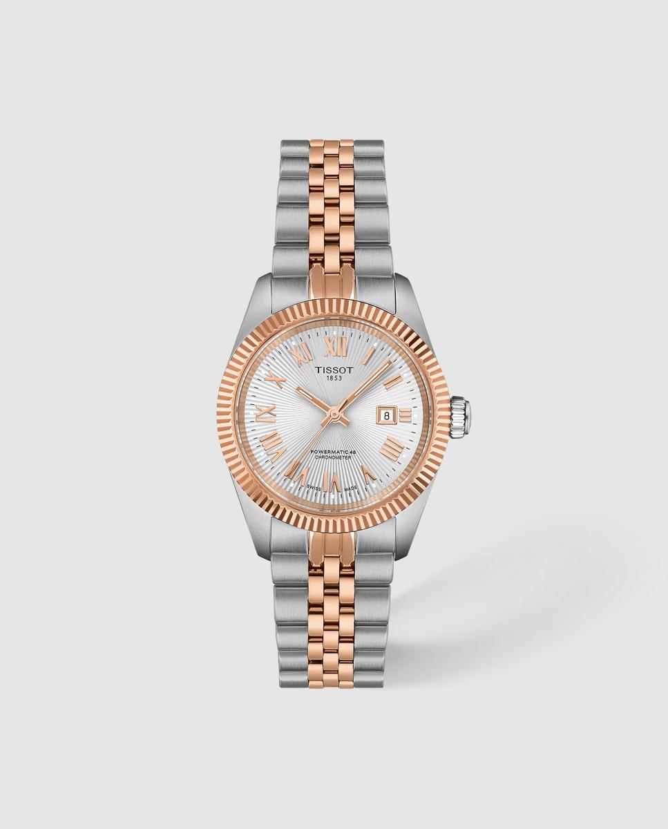 Imagen 0 de Reloj de mujer tissot ballade automático de acero y esfera rosa Plata