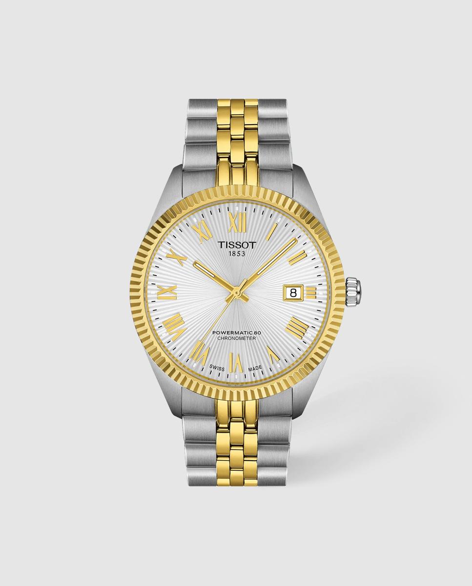 Imagen 0 de Reloj de hombre tissot ballade automático de acero y esfera bicolor Plata