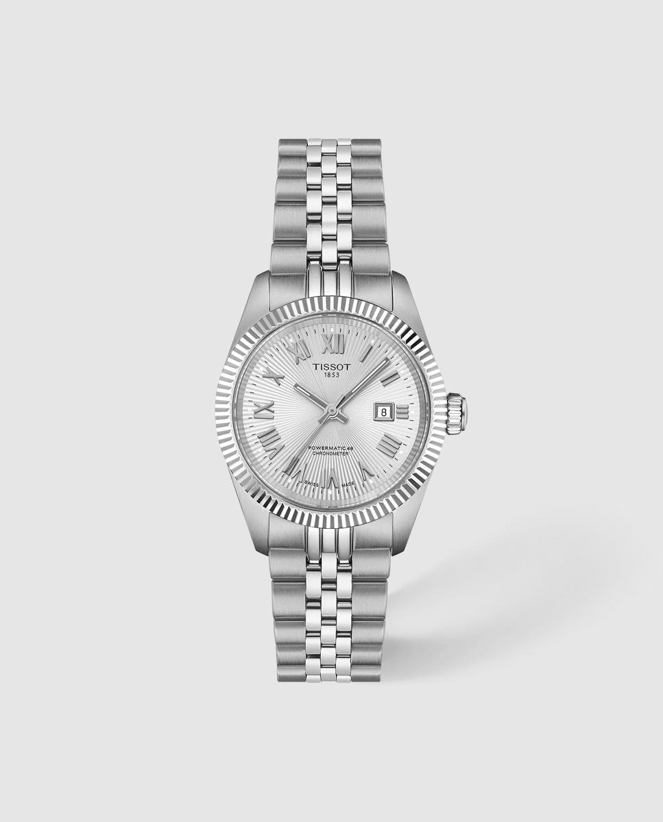 Imagen 0 de Reloj de mujer tissot ballade automático de acero y esfera plata Plata