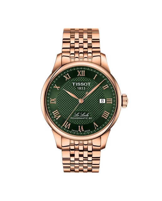 Imagen 0 de Reloj  de hombre Le Locle automático de acero rosa y esfera verde