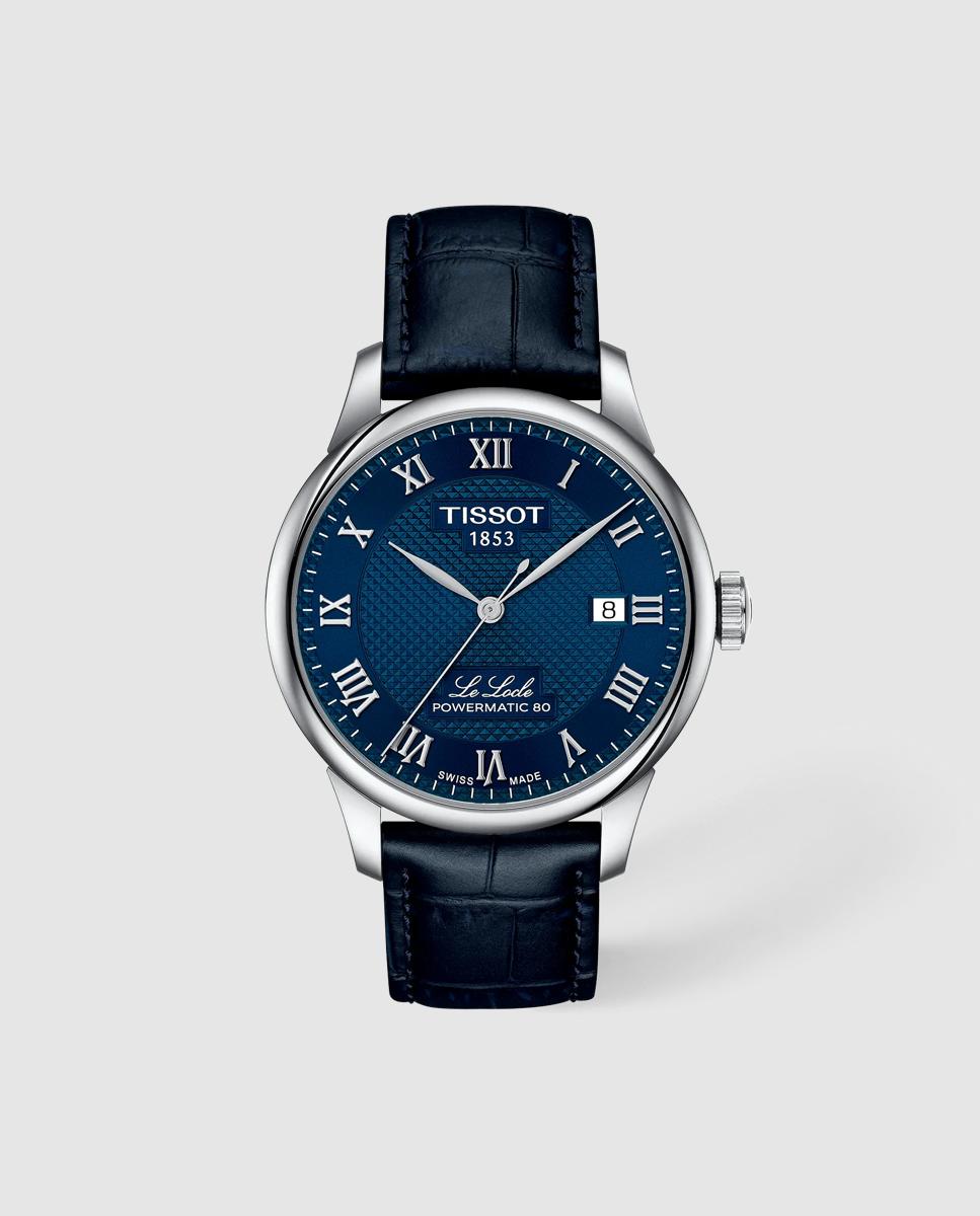 Imagen 0 de Reloj de hombre tissot le locle de piel automático y esfera azul Azul marino