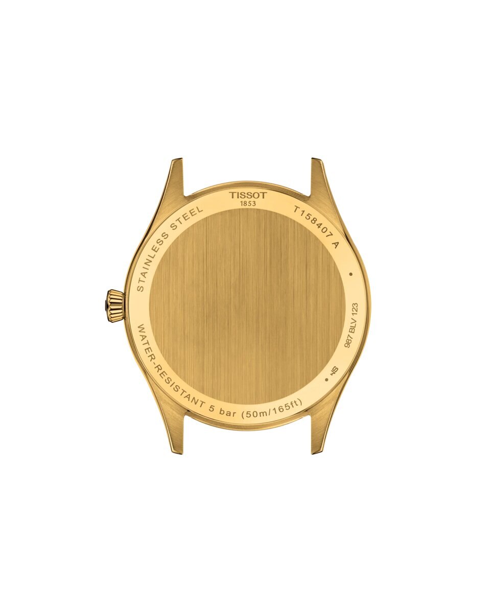 Reloj de hombre tissot classic dream automático de piel y esfera dorada - Marrón Marrón-2