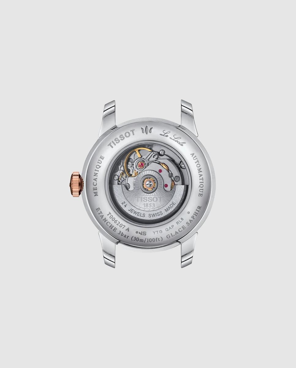 Imagen 2 de Reloj automático de mujer tissot le locle 29mm de acero - Plata / Rosa Plata / Rosa
