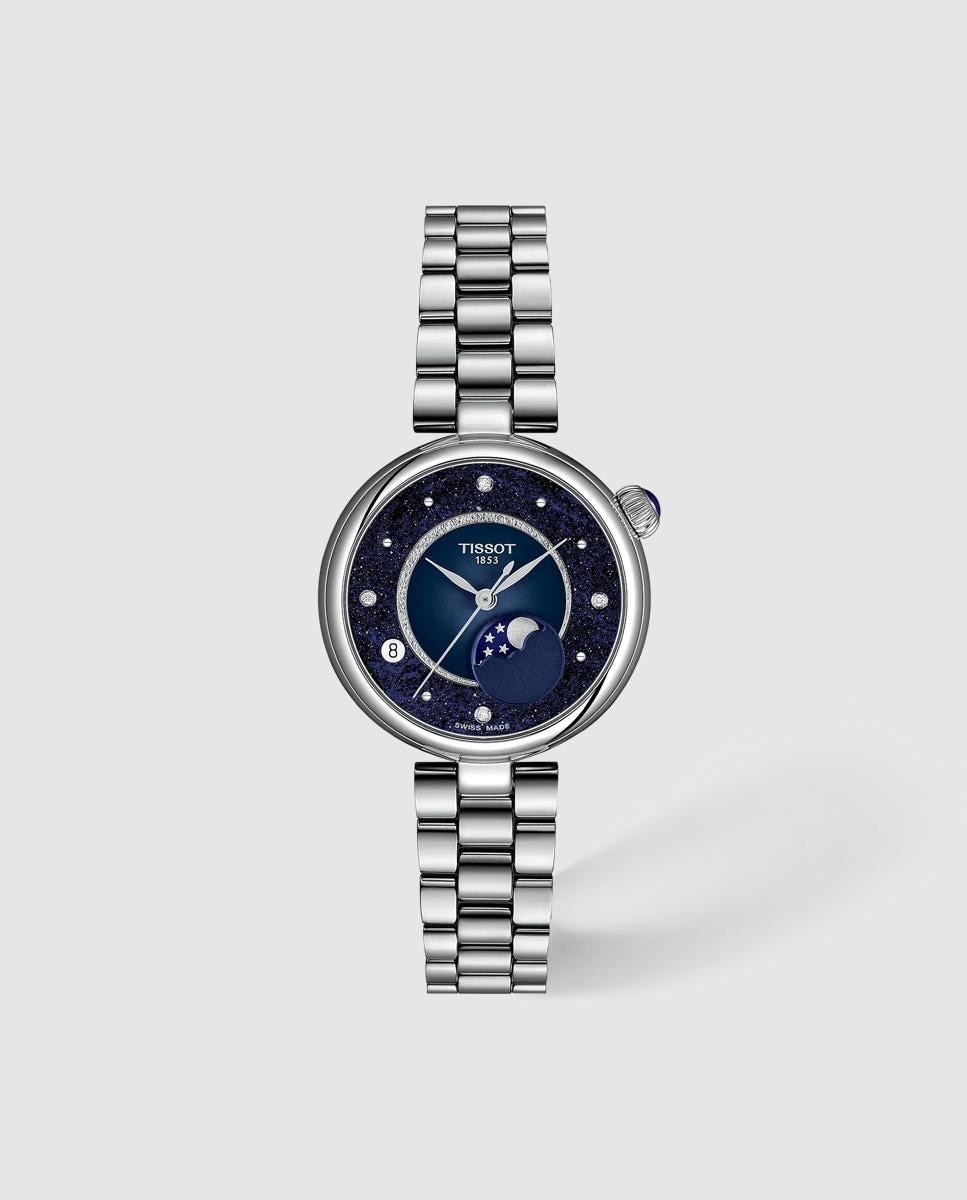 Imagen 0 de Reloj de mujer tissot desir moonphase 29.6mm de acero Plata
