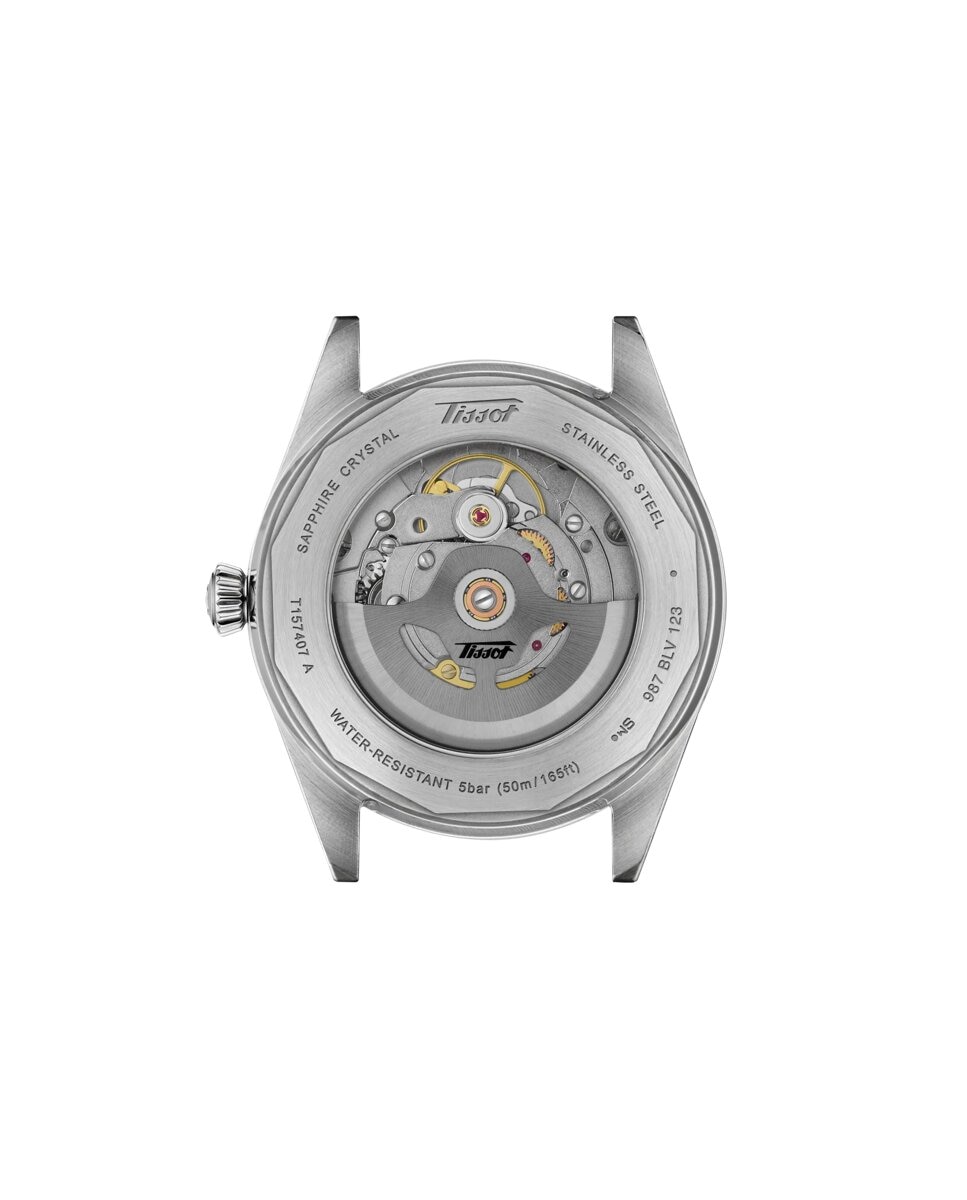 Reloj de hombre tissot visodate automático de acero y esfera azul - Plata Plata-2