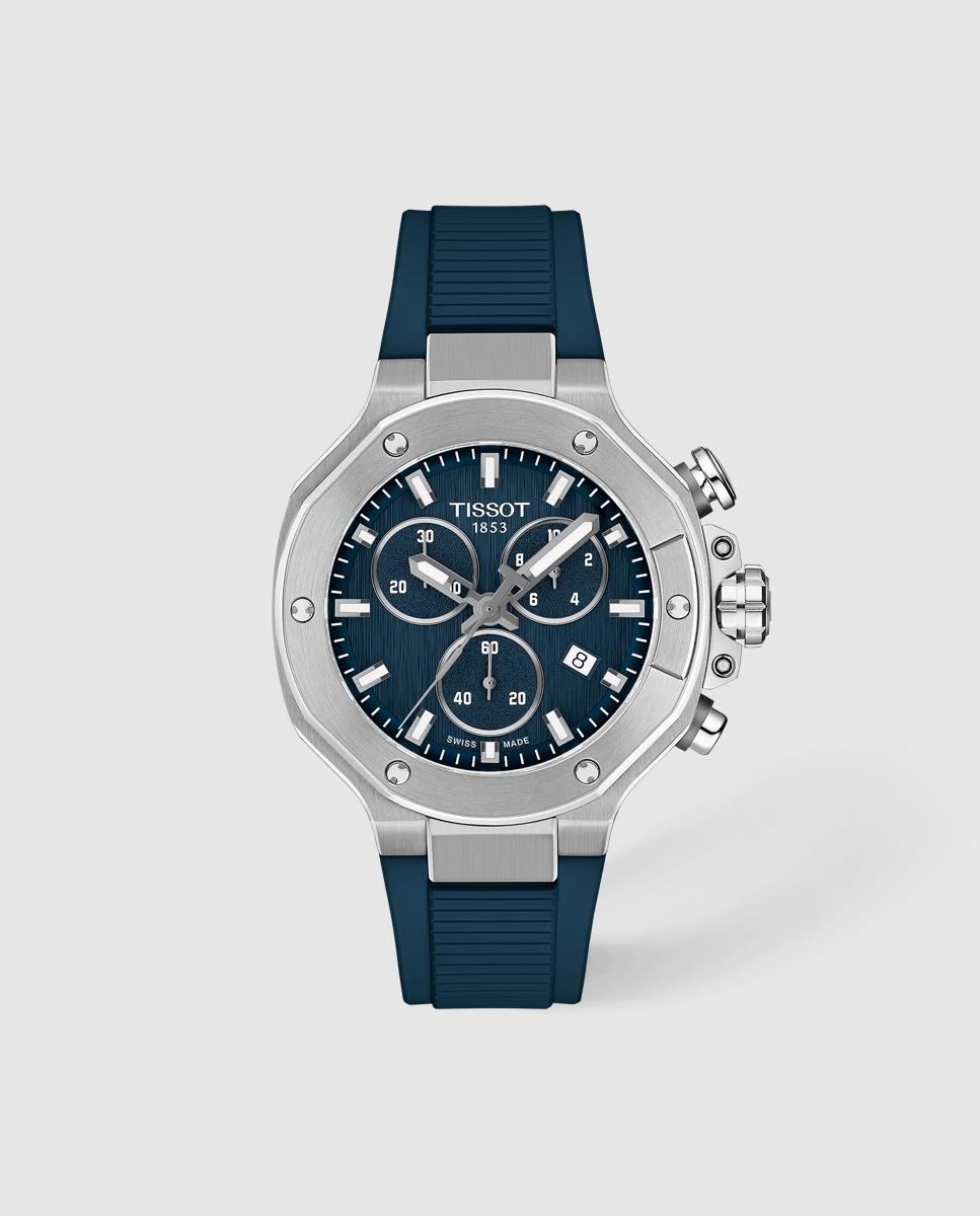 Reloj de mujer tissot t-race cuarzo de caucho y esfera azul