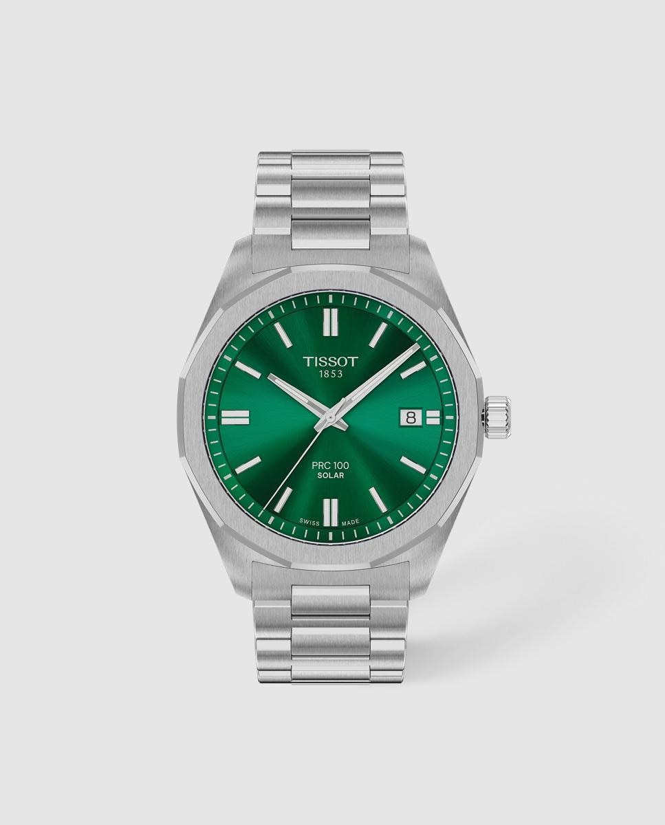 Reloj de hombre tissot prc 100 solar 39mm de acero - Plata Plata-1