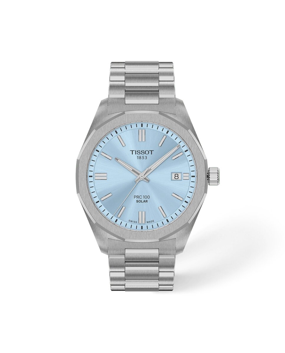 Reloj de hombre tissot prc 100 solar 39mm cuarzo de acero y esfera