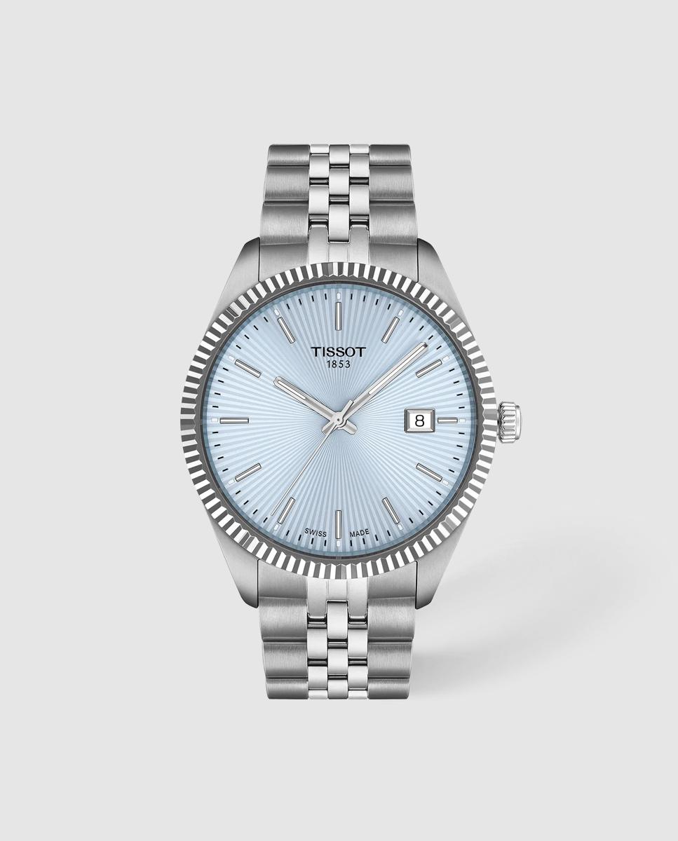 Reloj de hombre tissot ballade 40mm cuarzo de acero y esfera azul cielo