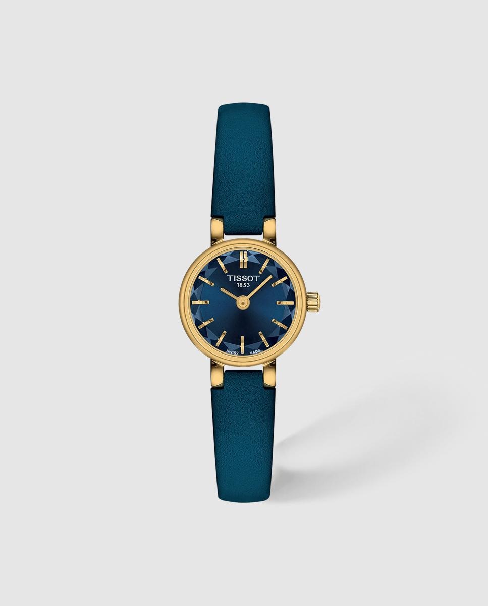 Imagen 0 de Reloj de mujer tissot lovely cuarzo de piel y esfera azul Azul marino
