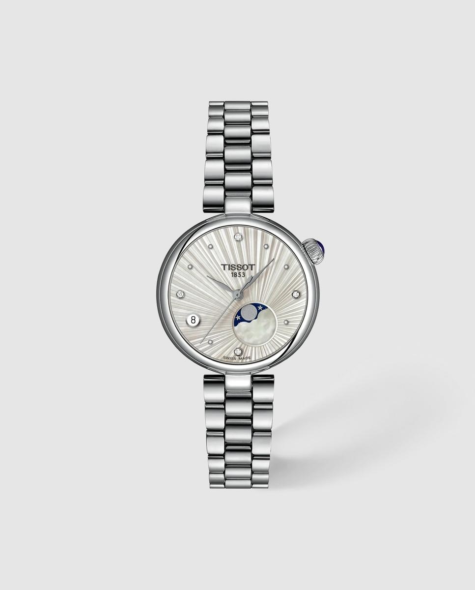 Imagen 0 de Reloj de mujer tissot desir moonphase 29.6mm de acero Plata