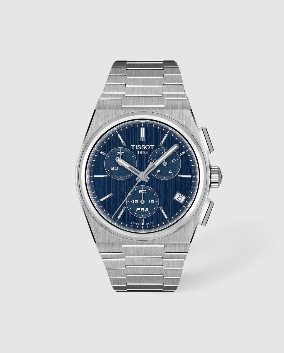 Reloj de hombre tissot prx chrono 41mm de acero - Plata Plata-1
