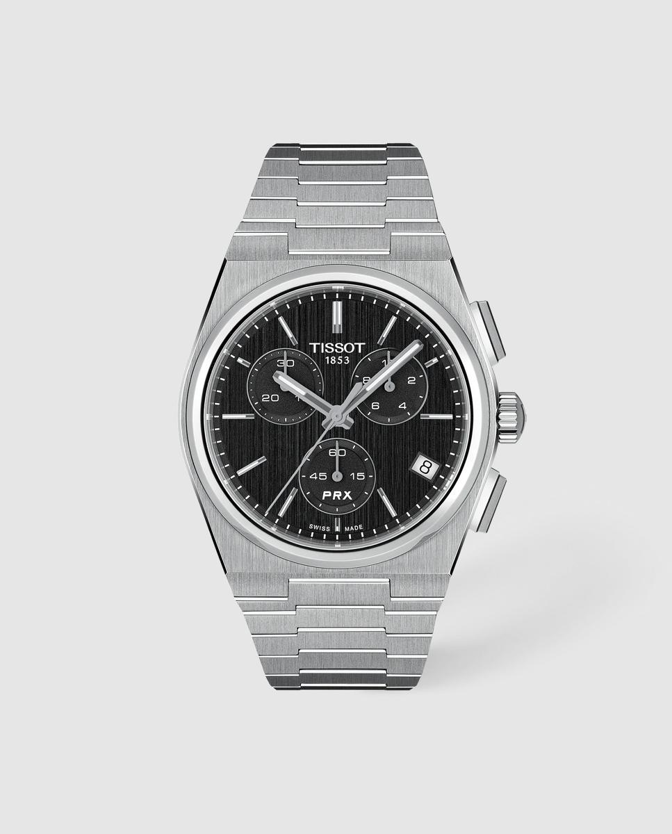 Reloj de hombre tissot prx chrono 41mm de acero - Plata Plata-1