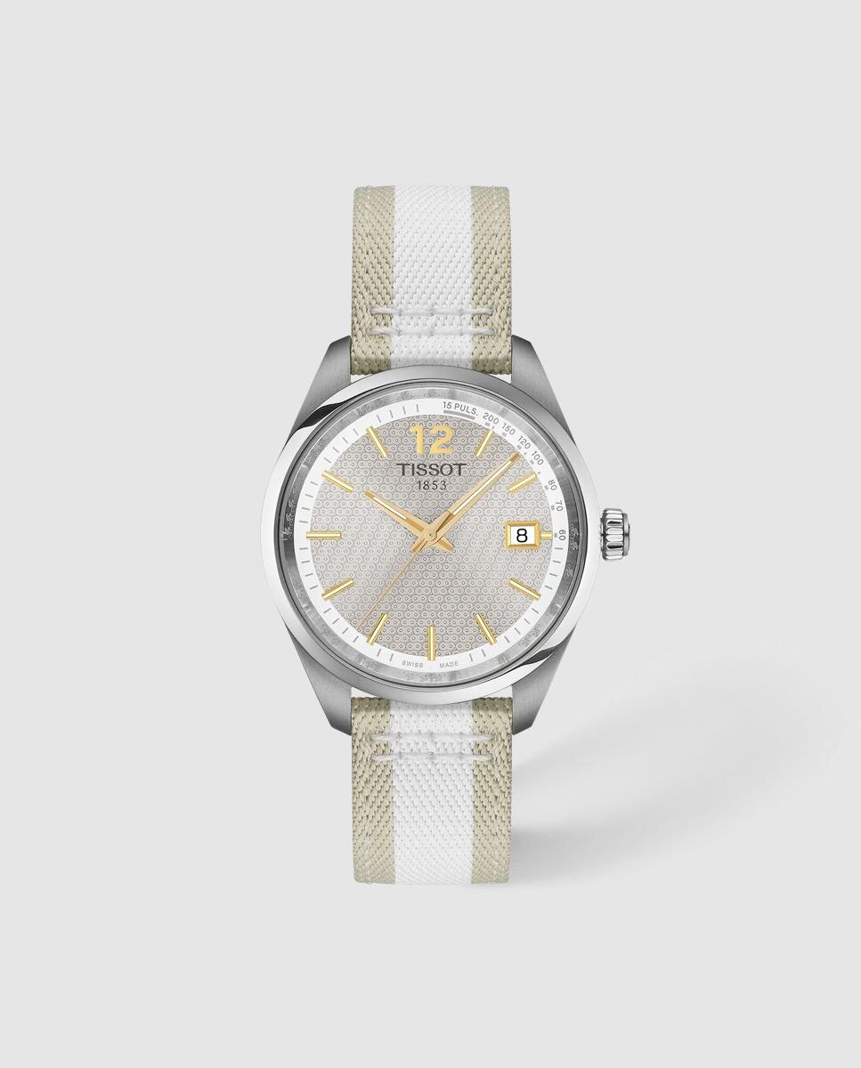 Imagen 0 de Reloj de hombre tissor pr100 34mm de tejido Gris