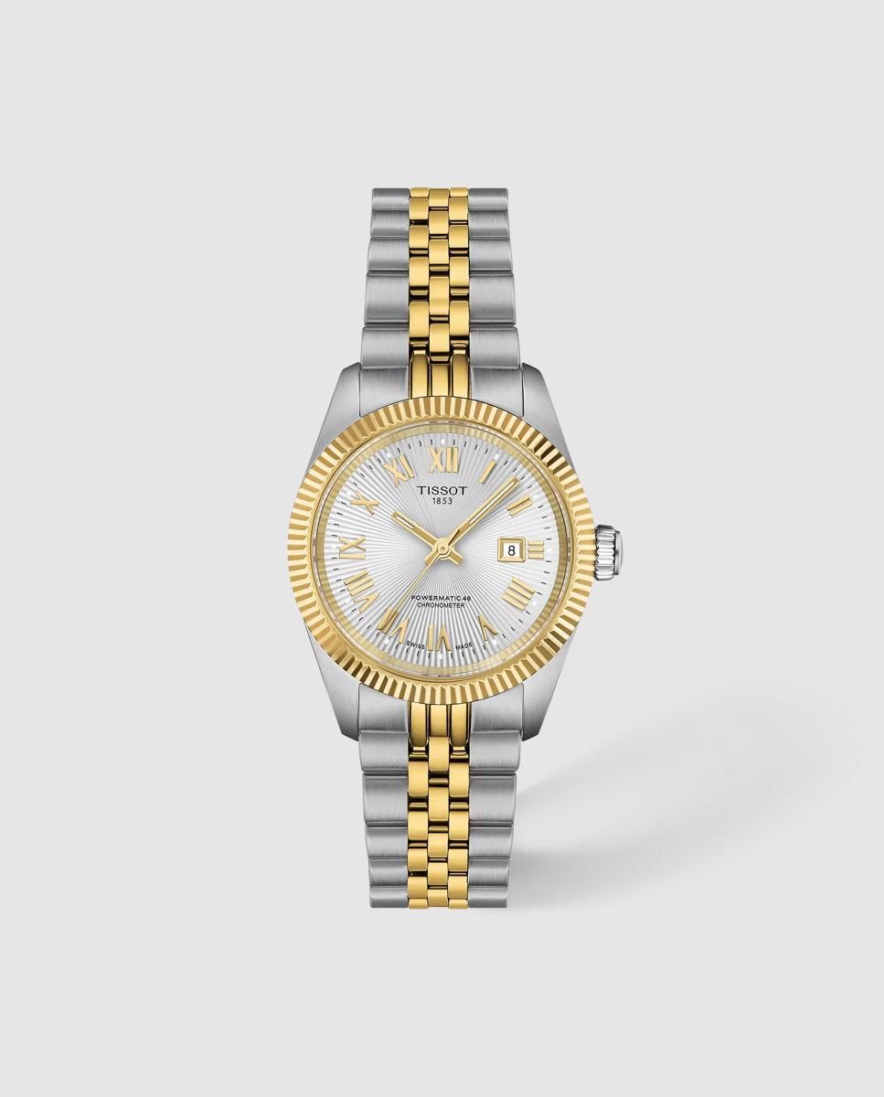 Imagen 0 de Reloj automático de mujer tissot ballade 30mm de acero Oro / Plata