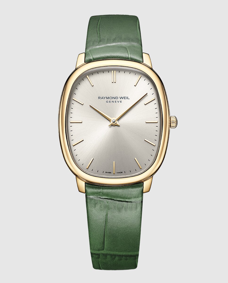 Imagen 0 de Reloj analógico de mujer raymond weil 5280-pc-64001 con correa de piel Verde