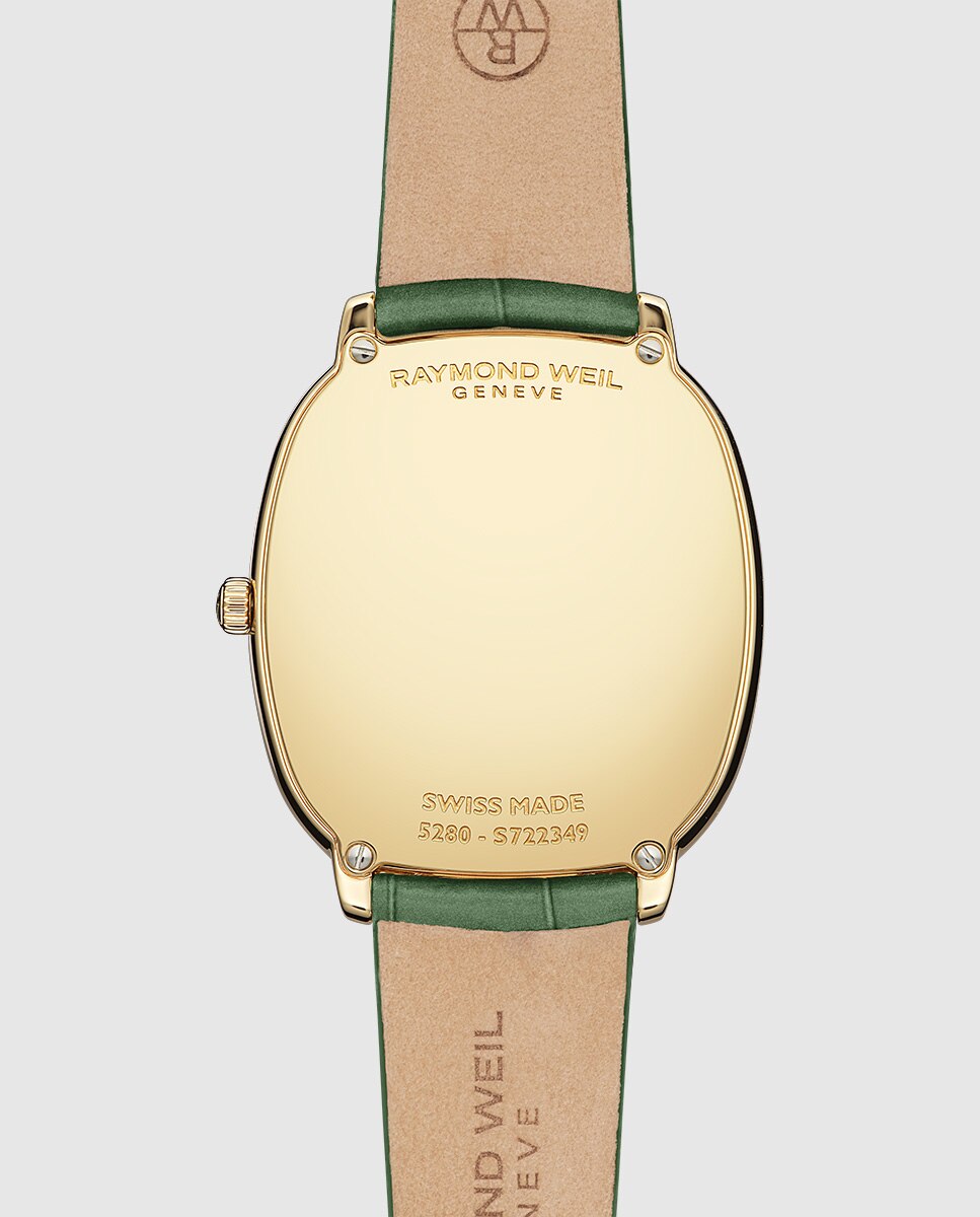 Imagen 3 de Reloj analógico de mujer raymond weil 5280-pc-64001 con correa de piel - Verde Verde