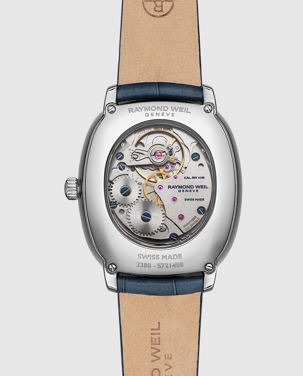 Imagen 3 de Reloj automático de hombre raymond weil 2280-stc-50001 con correa de piel - Azul marino Azul marino