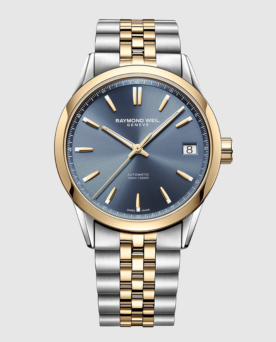 Imagen 0 de Reloj automático de hombre raymond weil 2741-stp-50001 con armis bicolor de acero inoxidable con oro amarillo pvd Azul / Amarillo