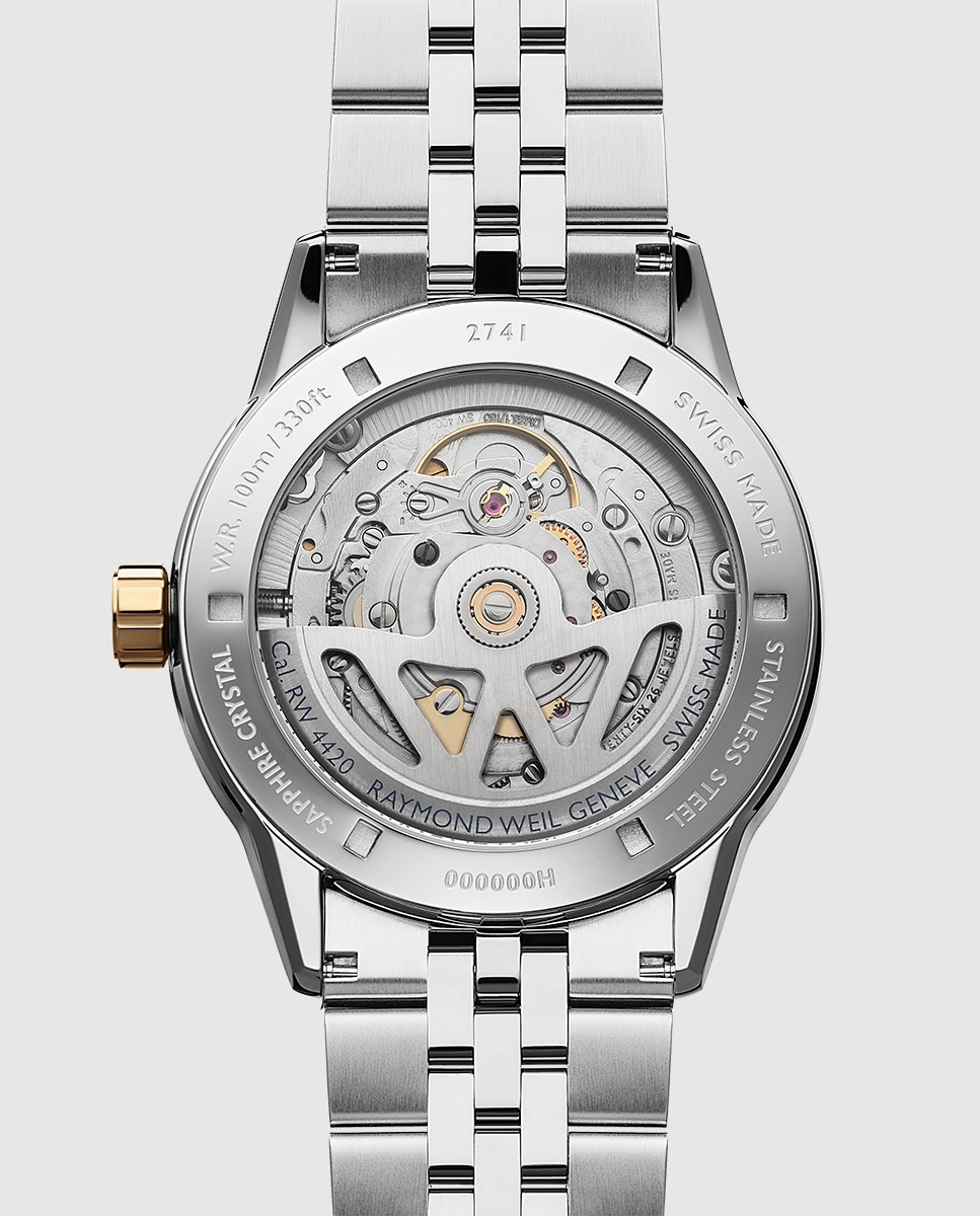 Reloj automático de hombre raymond weil 2741-stp-50001 con armis bicolor de acero inoxidable con oro amarillo pvd - Azul / Amarillo Azul / Amarillo-2